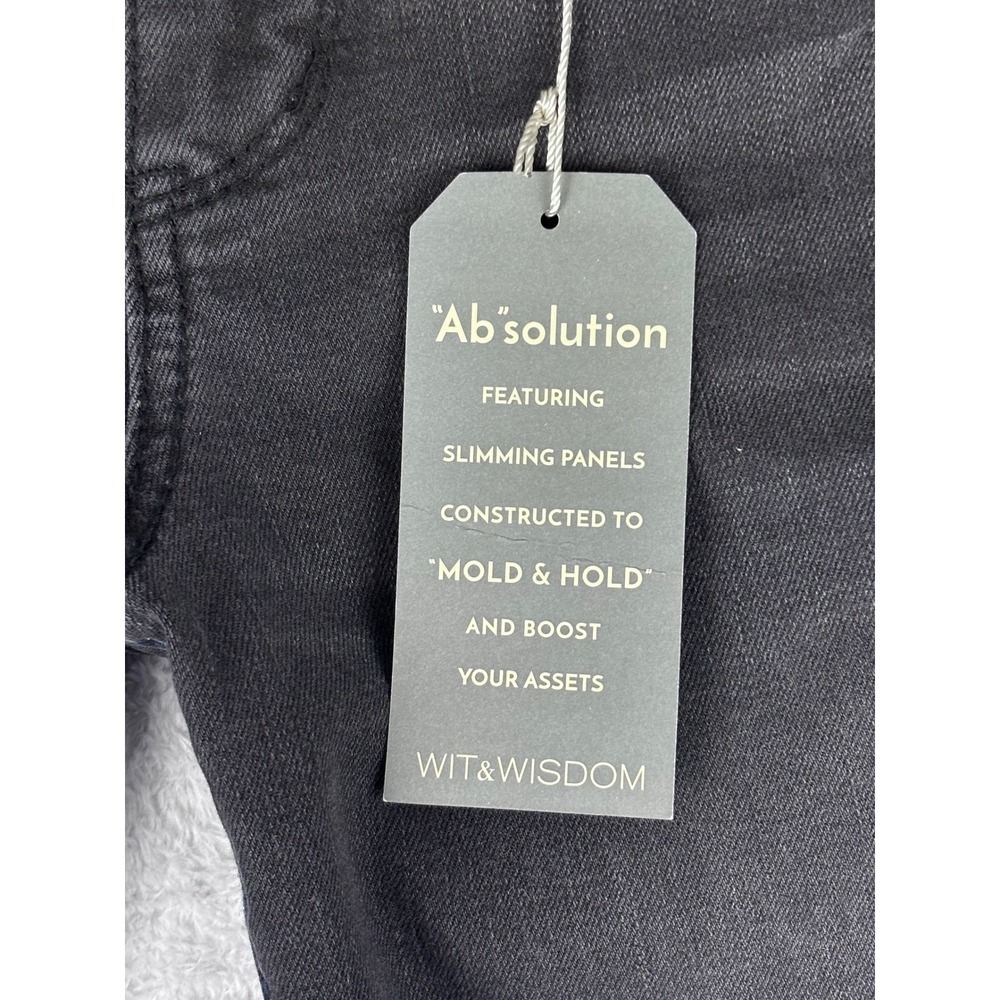 Wit &‎ Wisdom Ab'solution Jeans Slimming Panels Black Wash Size 4 NWT - Picture 3 of 14